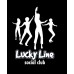 Lucky line t-shirt enfärgat tryck med rhinestones